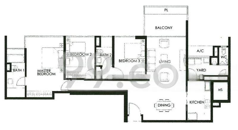 3 Bed Condo for Rent in  The Seafront On Meyer - Image 10